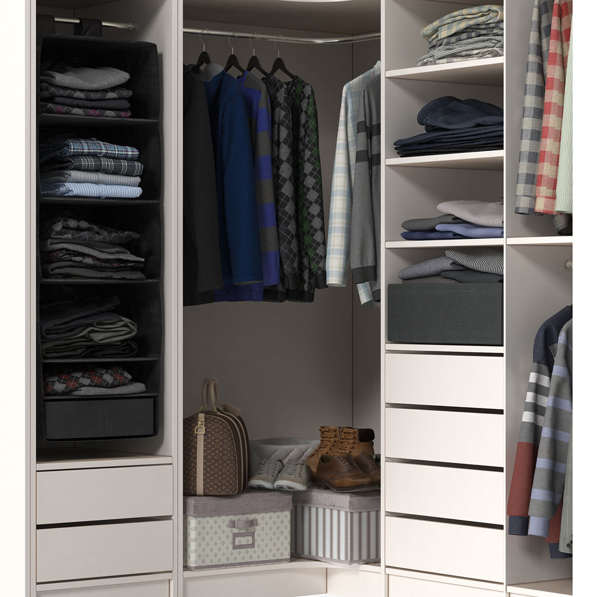 Wardrobe with Clothes 3D model_7