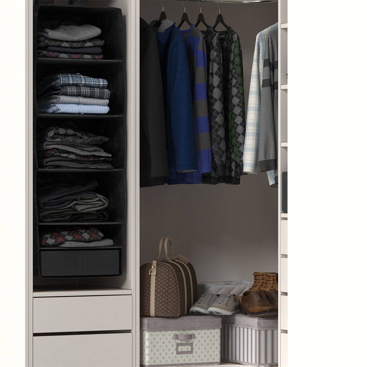 Wardrobe with Clothes 3D model_8