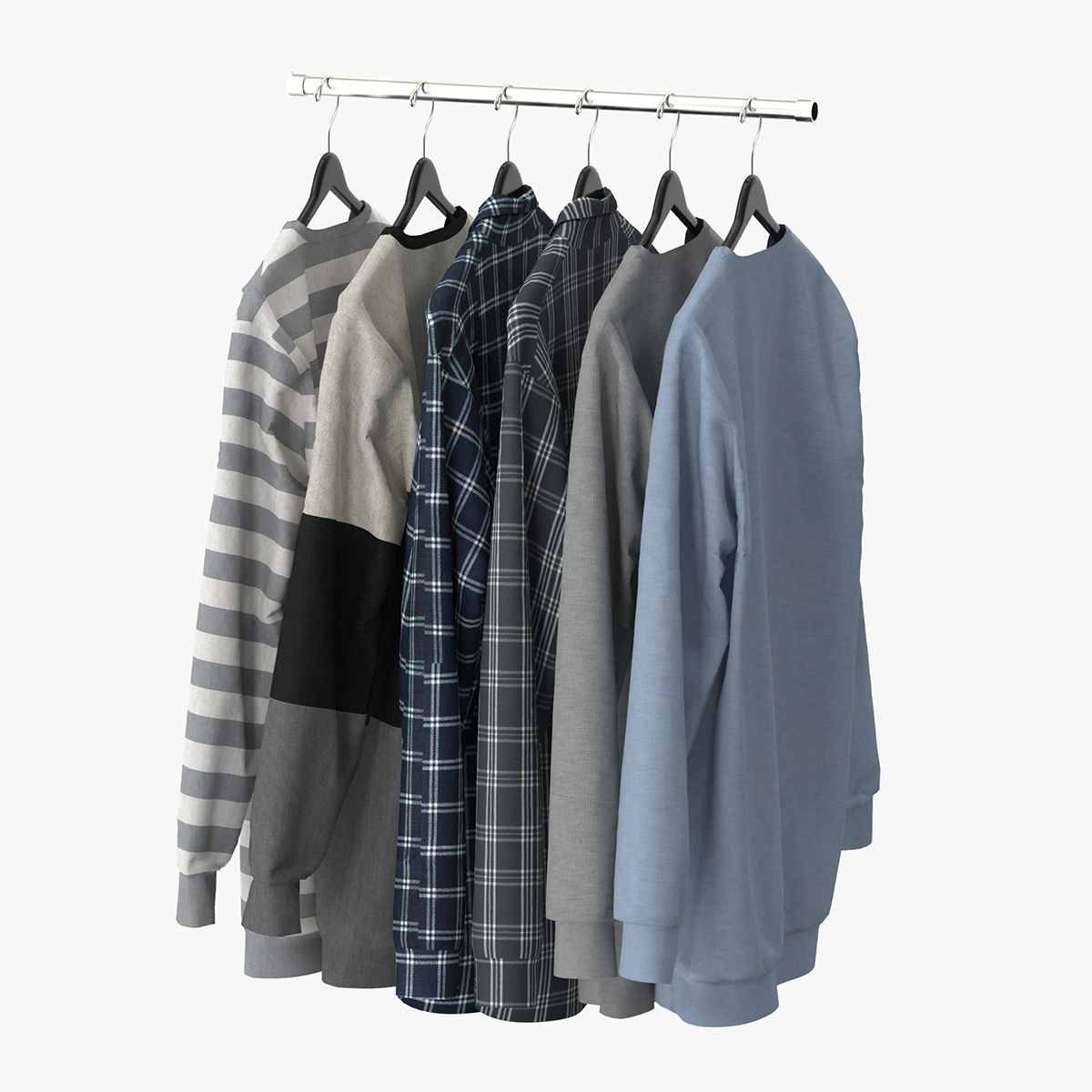 Wardrobe with Clothes 3D model_18