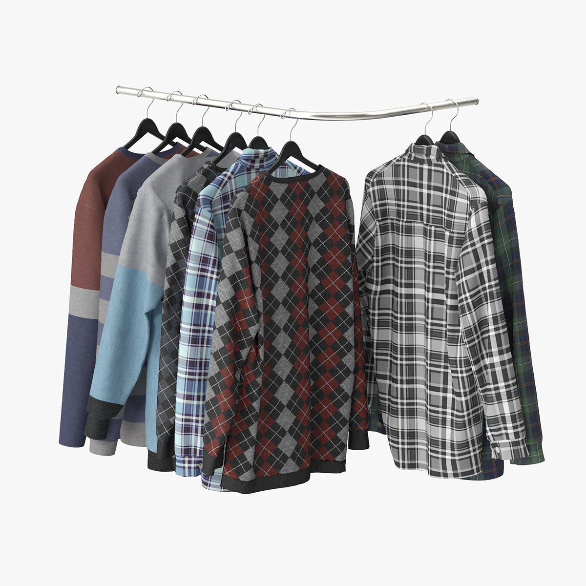 Wardrobe with Clothes 3D model_22