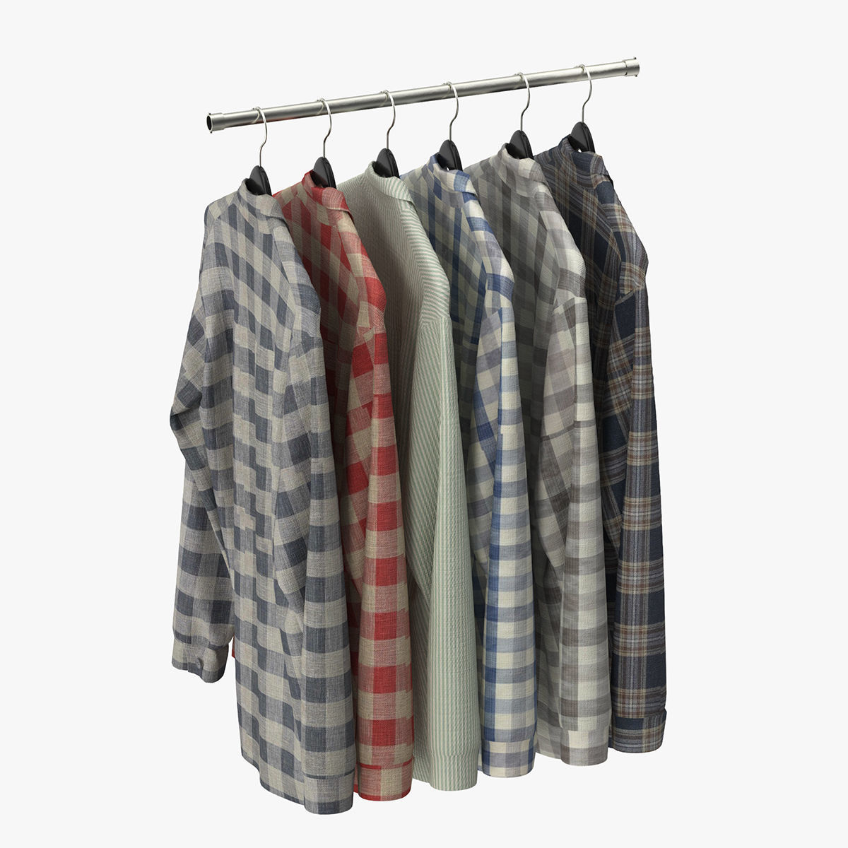 Wardrobe with Clothes 3D model_13