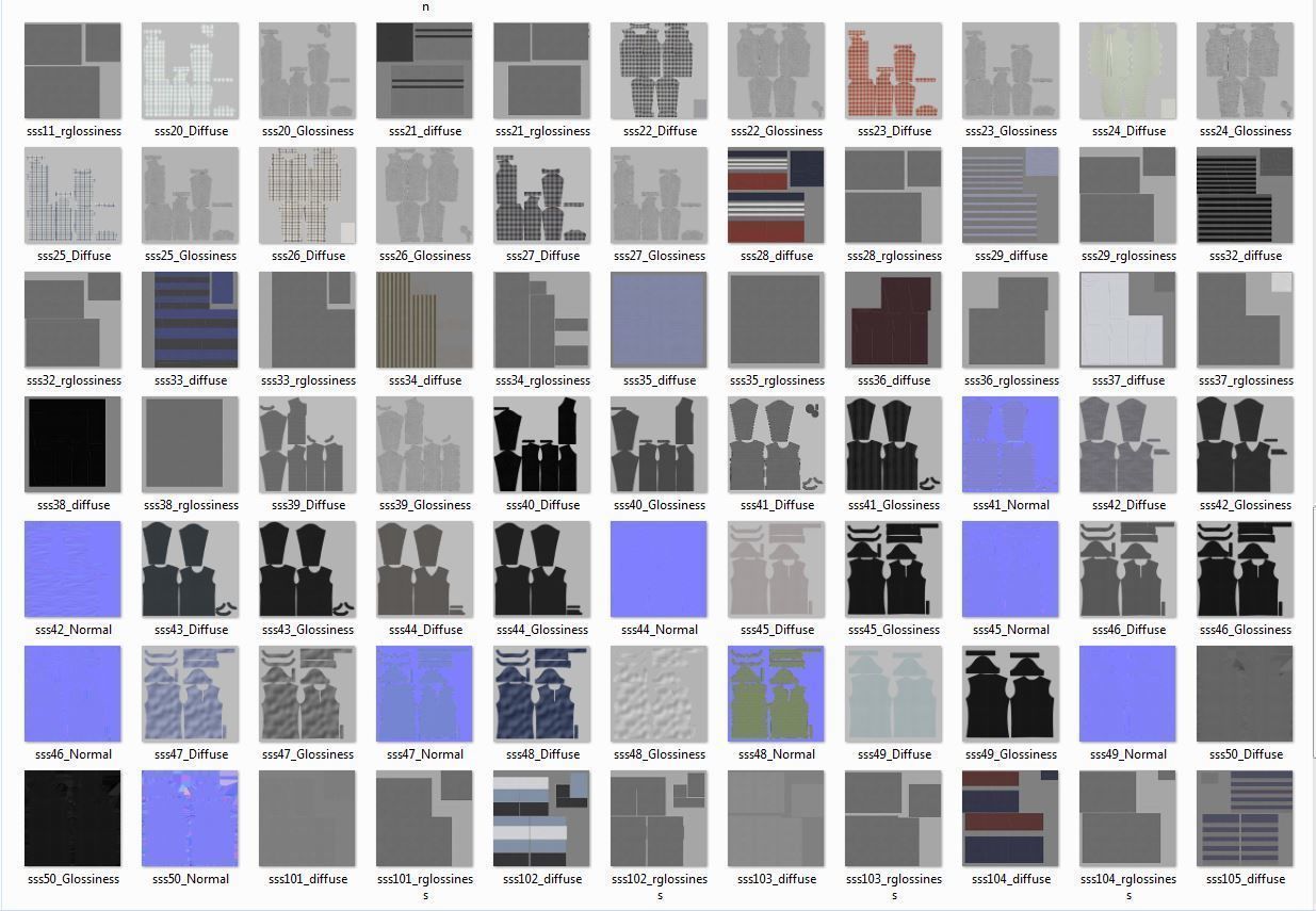 Wardrobe with Clothes 3D model_45
