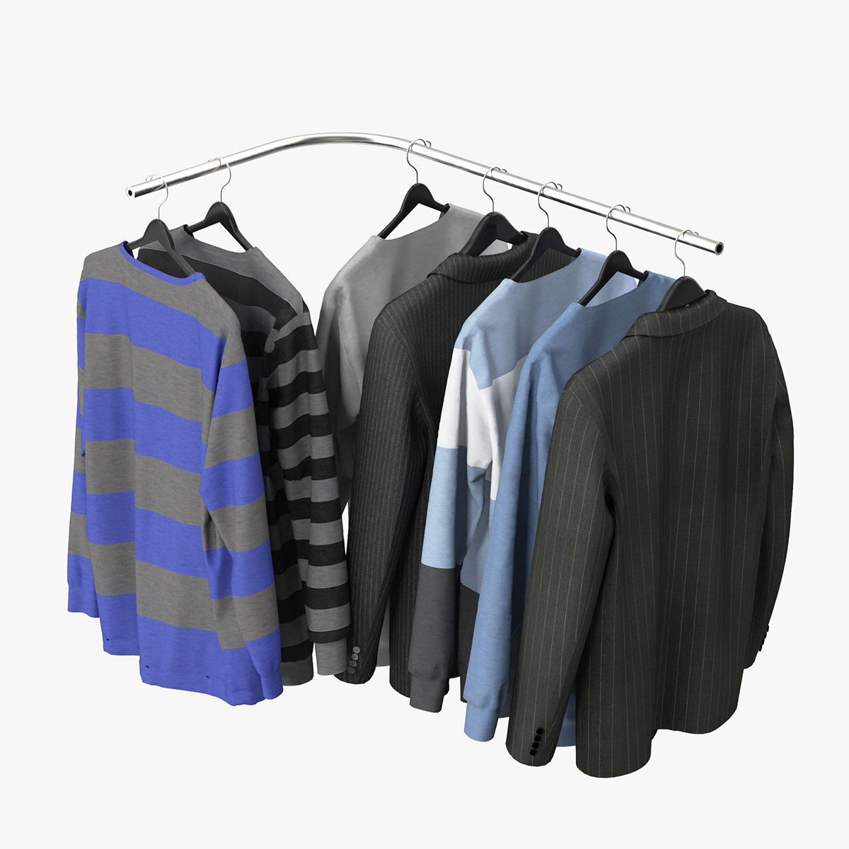 Wardrobe with Clothes 3D model_16