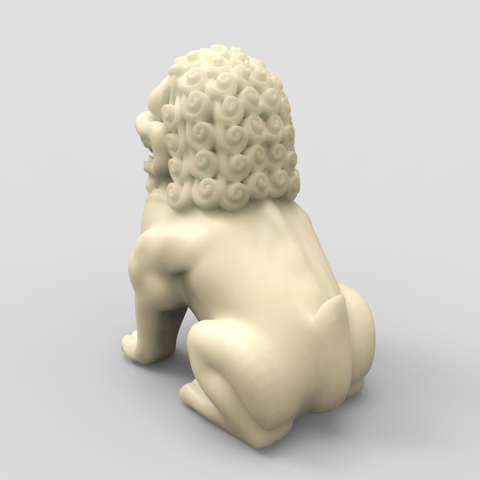 Chinese guardian lion 3D print model_4