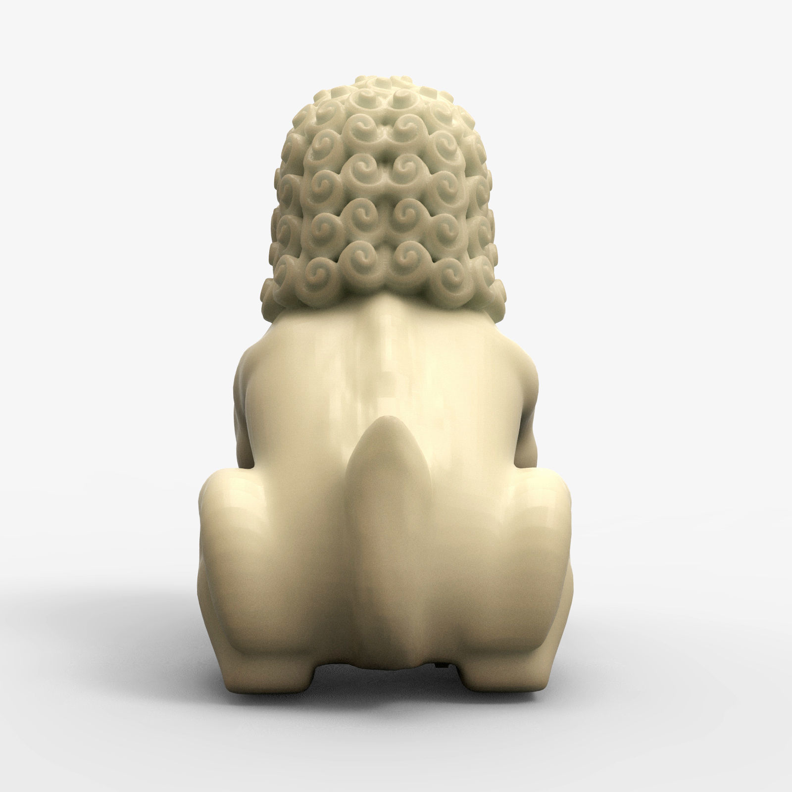 Chinese guardian lion 3D print model_3