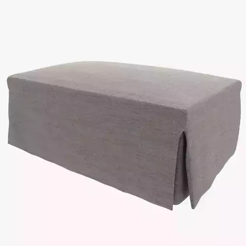 Custom made rectangular sleepcovered ottoman 3D model