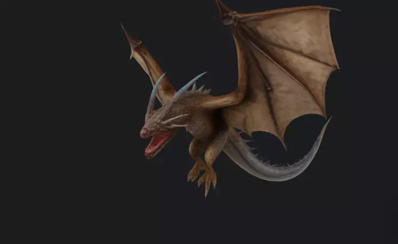 Irval The Wyvern Fantasy Creature 3D Model 3D model