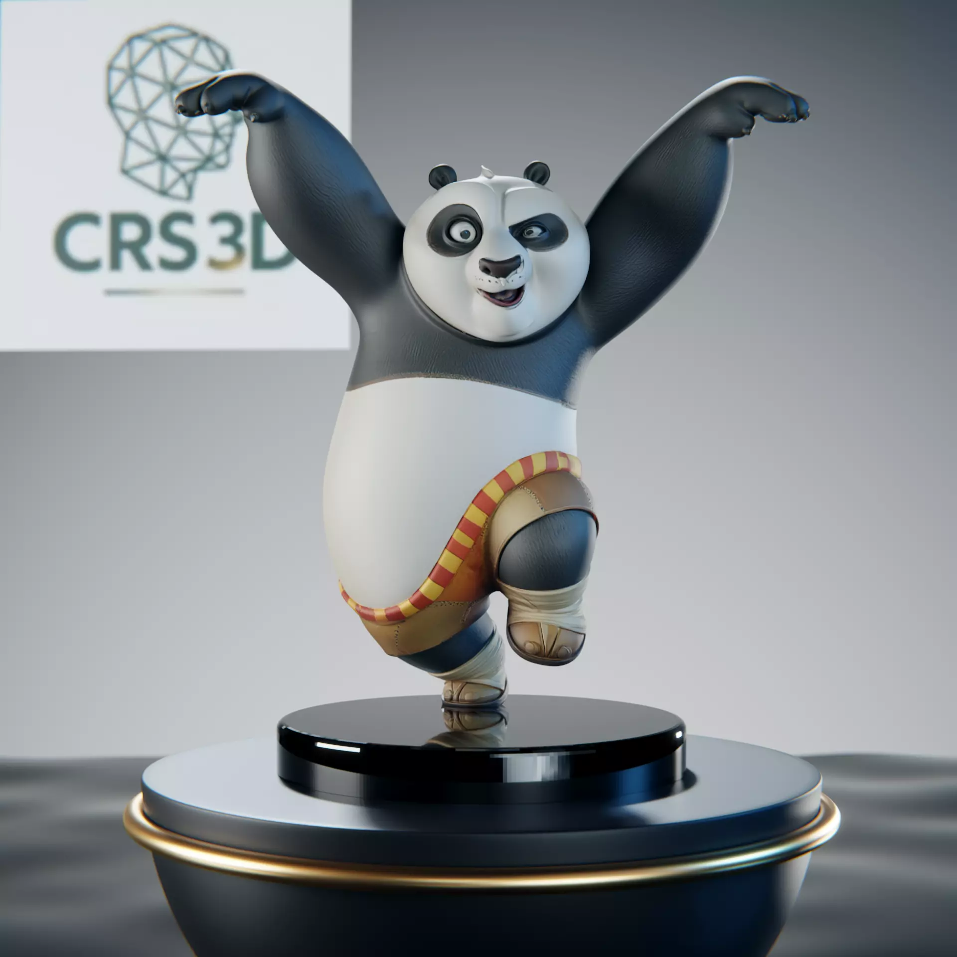 Po Kung Fu Panda Full Statue - Dragon Warrior Martial Arts 3D print model