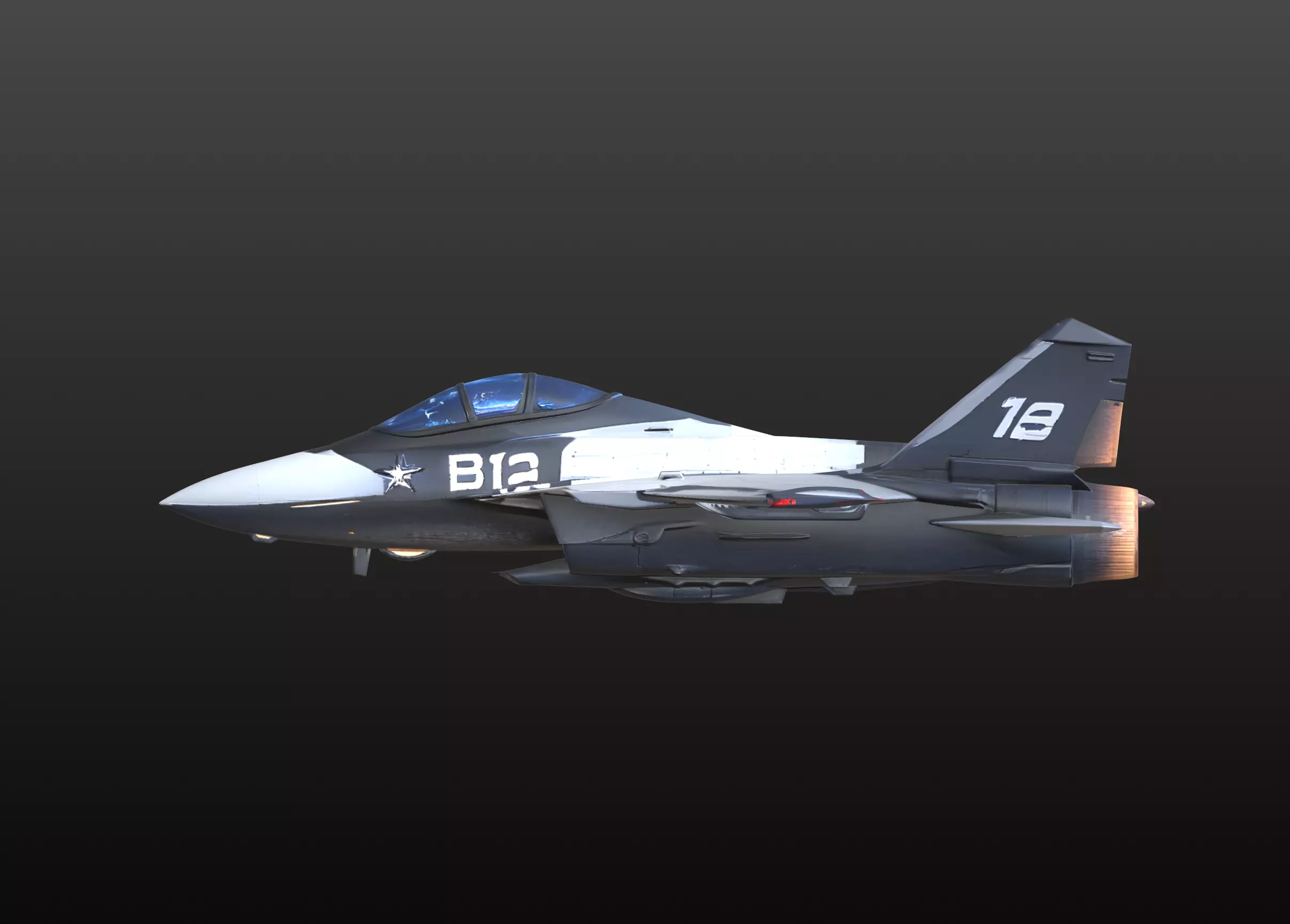 Stealth Fighter Jet Figurine B12 Inspired 3D print model