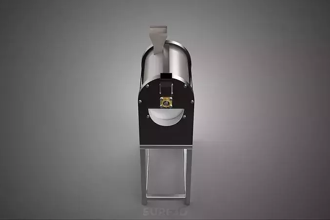 ROTARY DRUM ROASTING ROASTER DRYING BEAN NUT SEED COFFEE MACHINE 3D model 3
