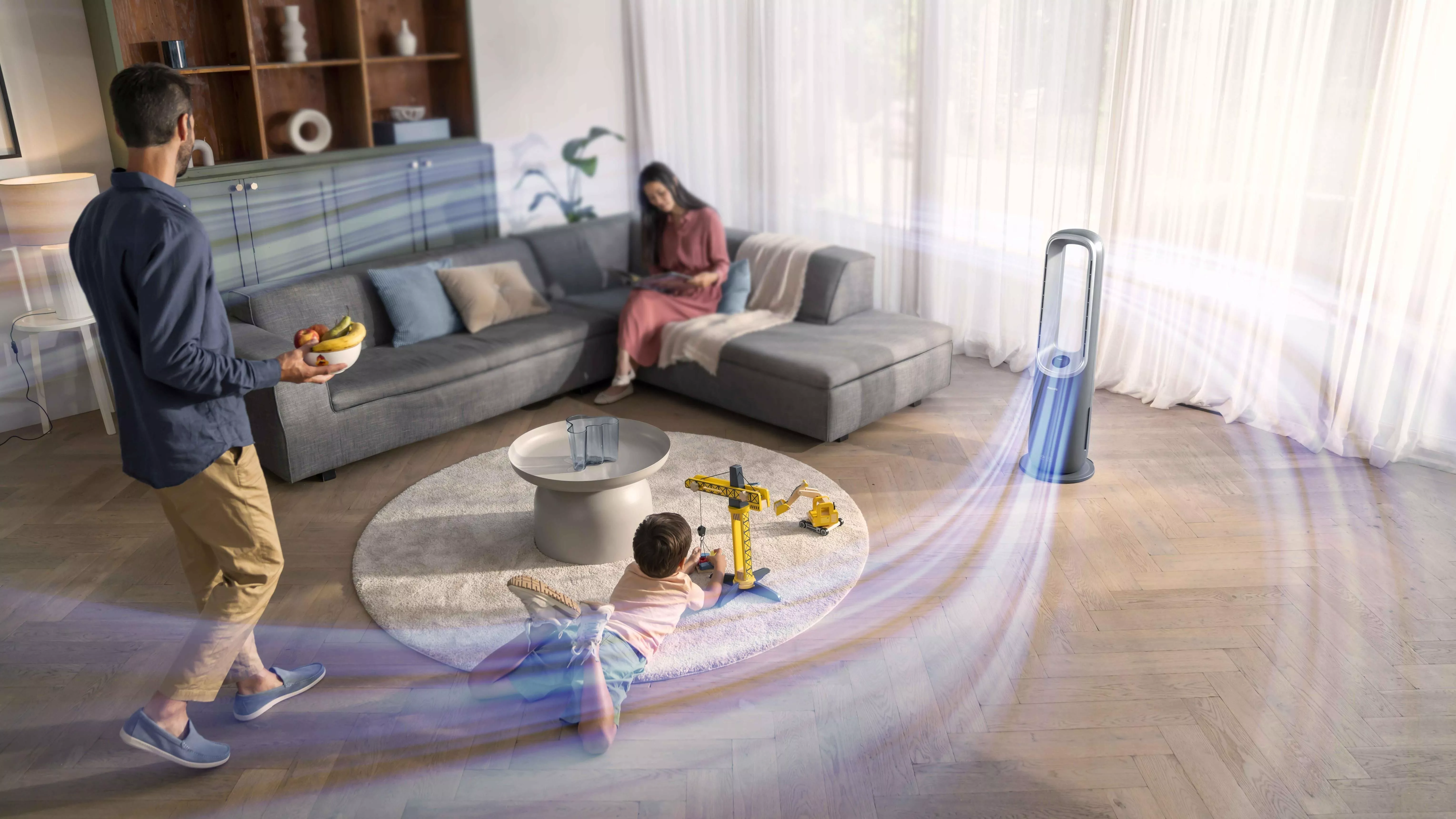 Modern Bladeless Fan Air Purifier Collection Low-poly 3D model
