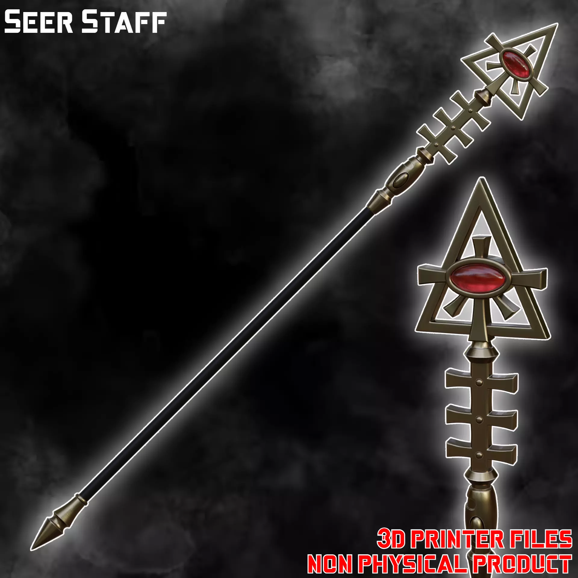 Seer Staff 3D print model