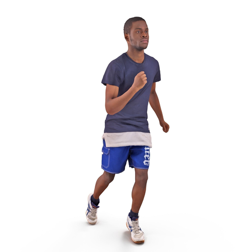 Kenya Runner Low-poly 3D model