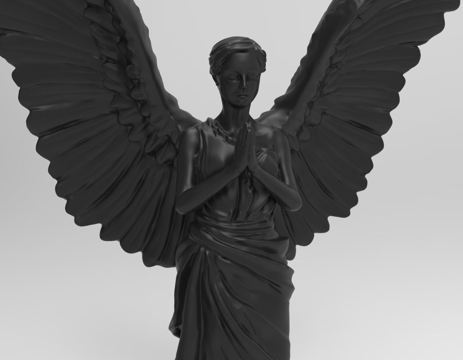 Angel statue of 3D print model_9