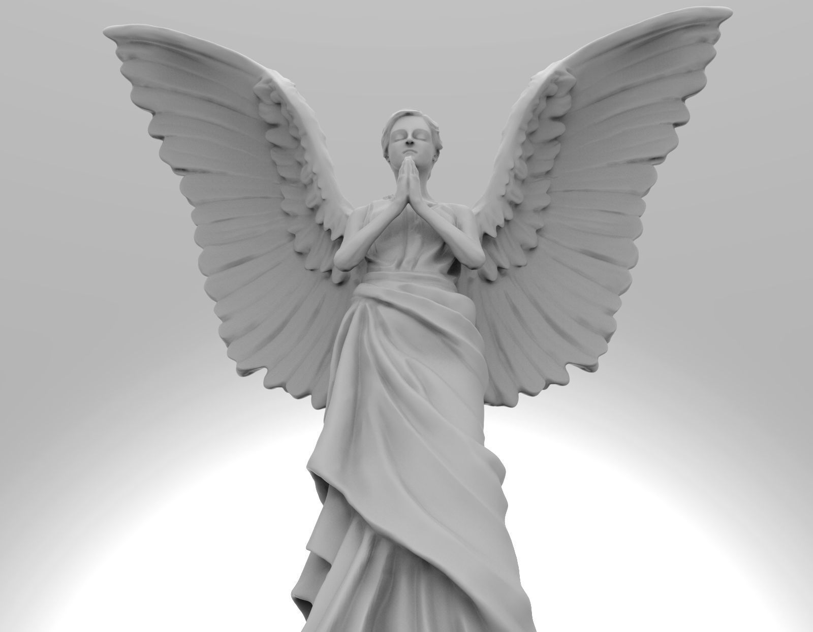 Angel statue of 3D print model_5