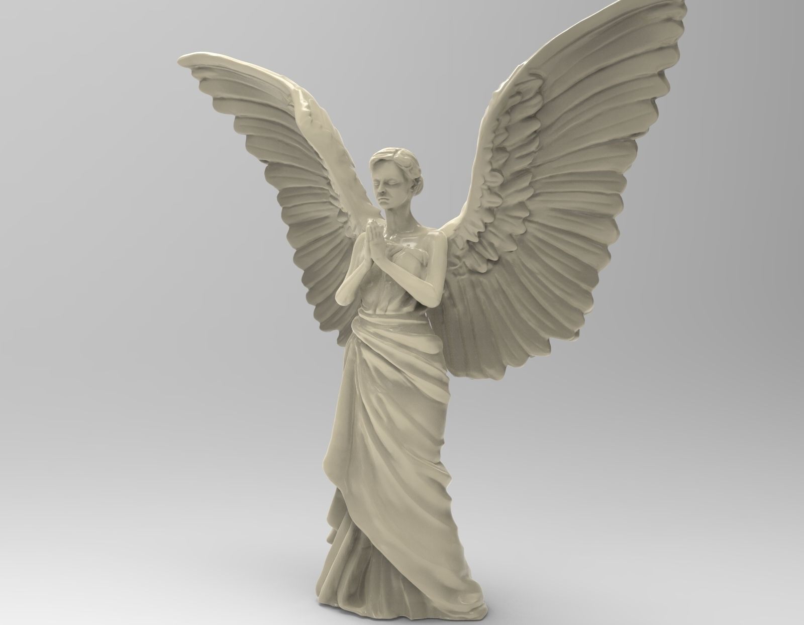 Angel statue of 3D print model_8