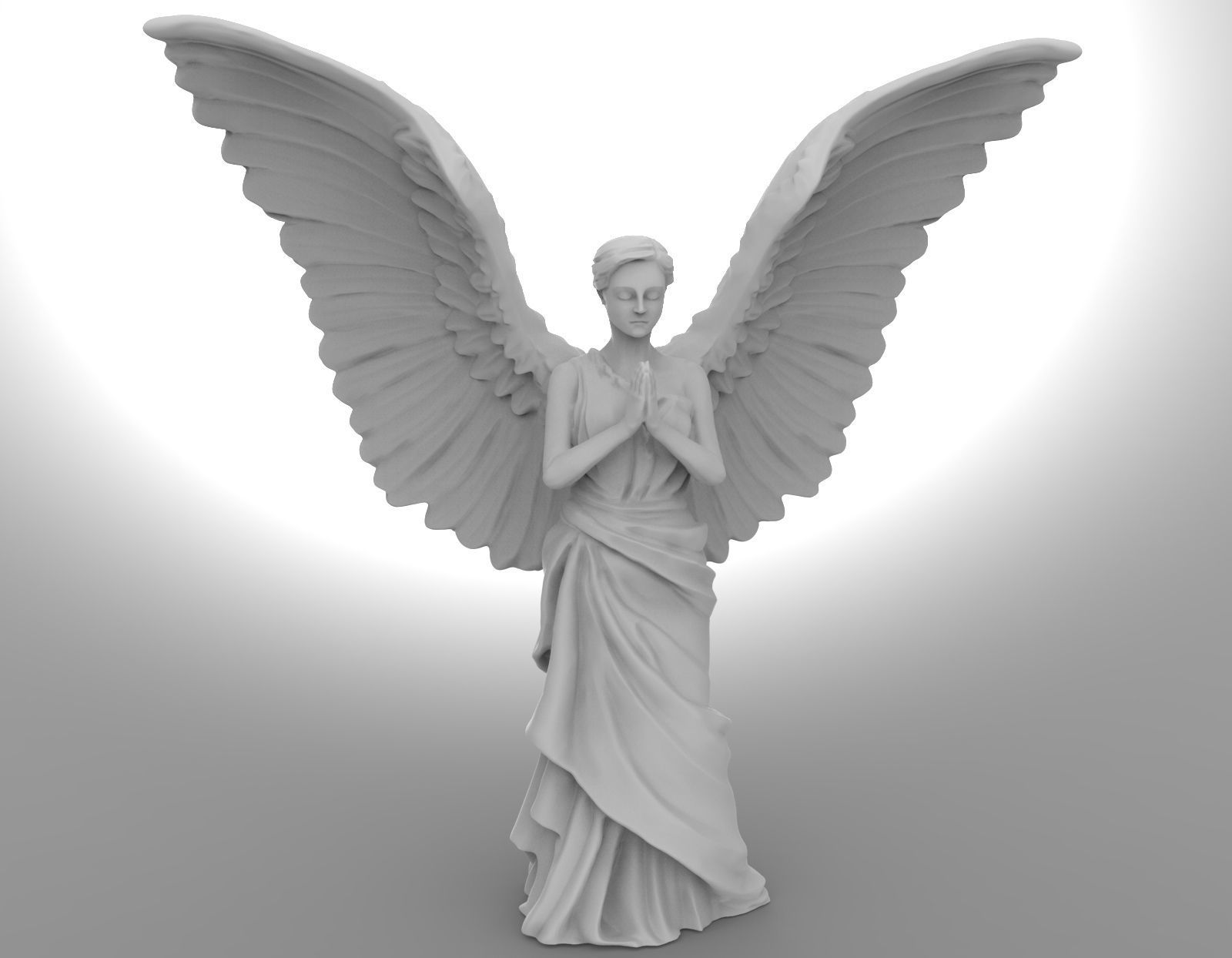 Angel statue of 3D print model_6