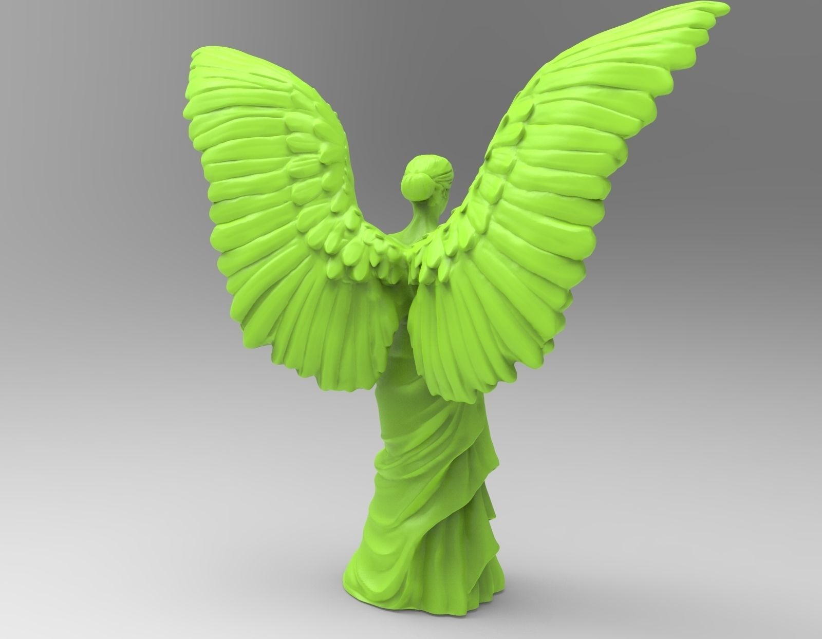 Angel statue of 3D print model_1