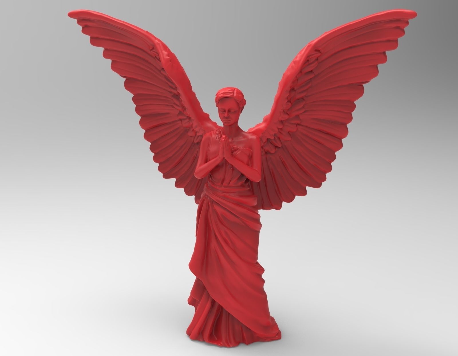 Angel statue of 3D print model_2