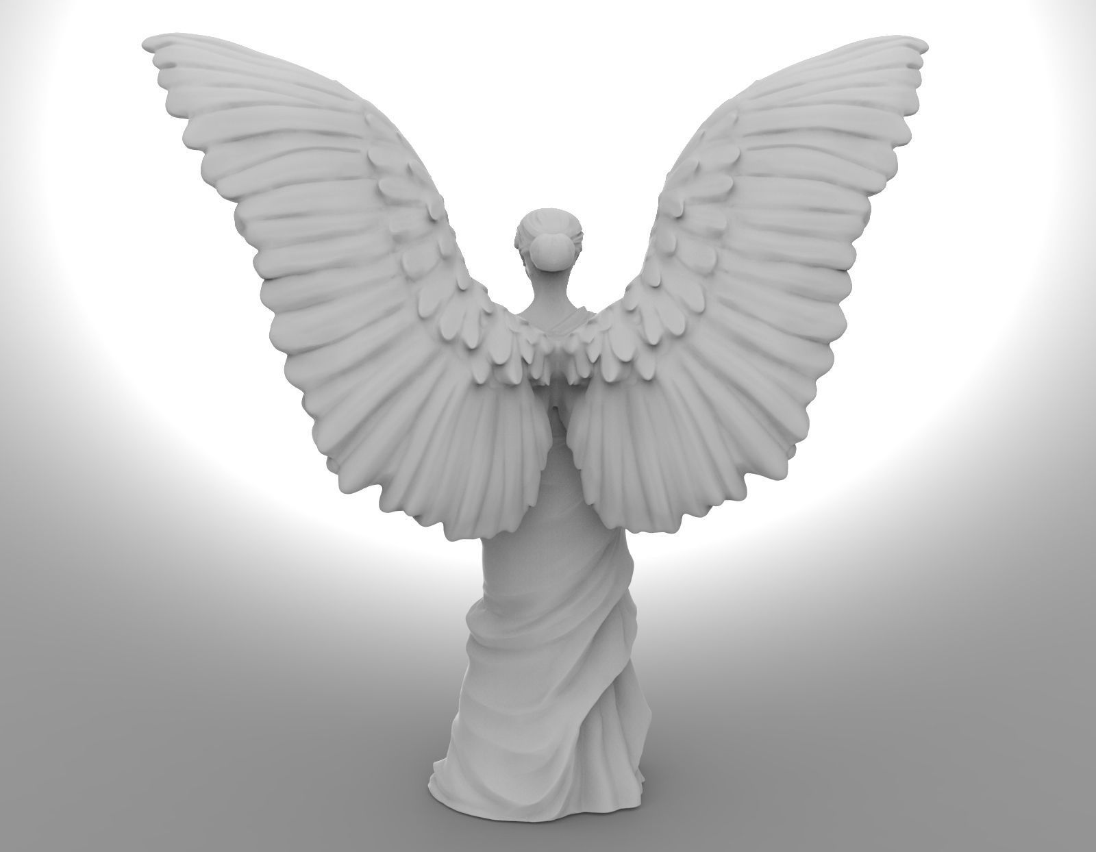 Angel statue of 3D print model_7