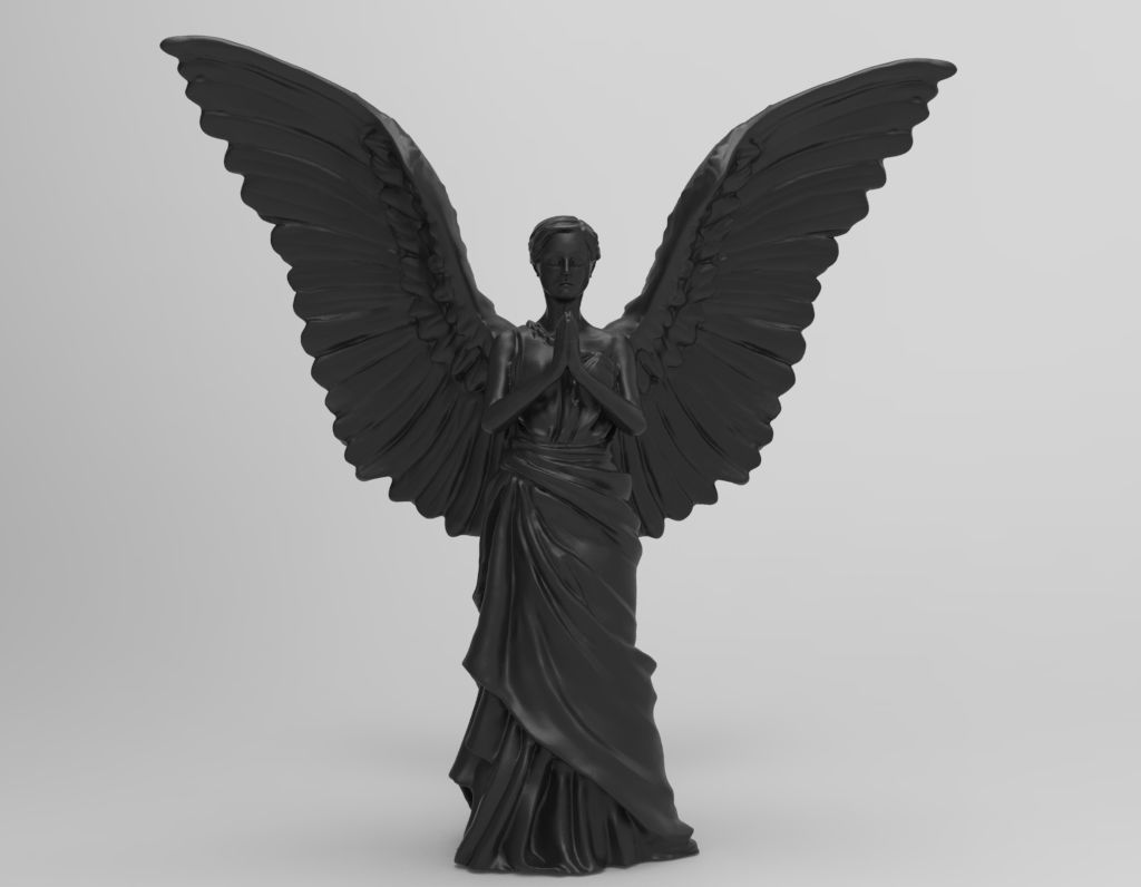 Angel statue of 3D print model_11