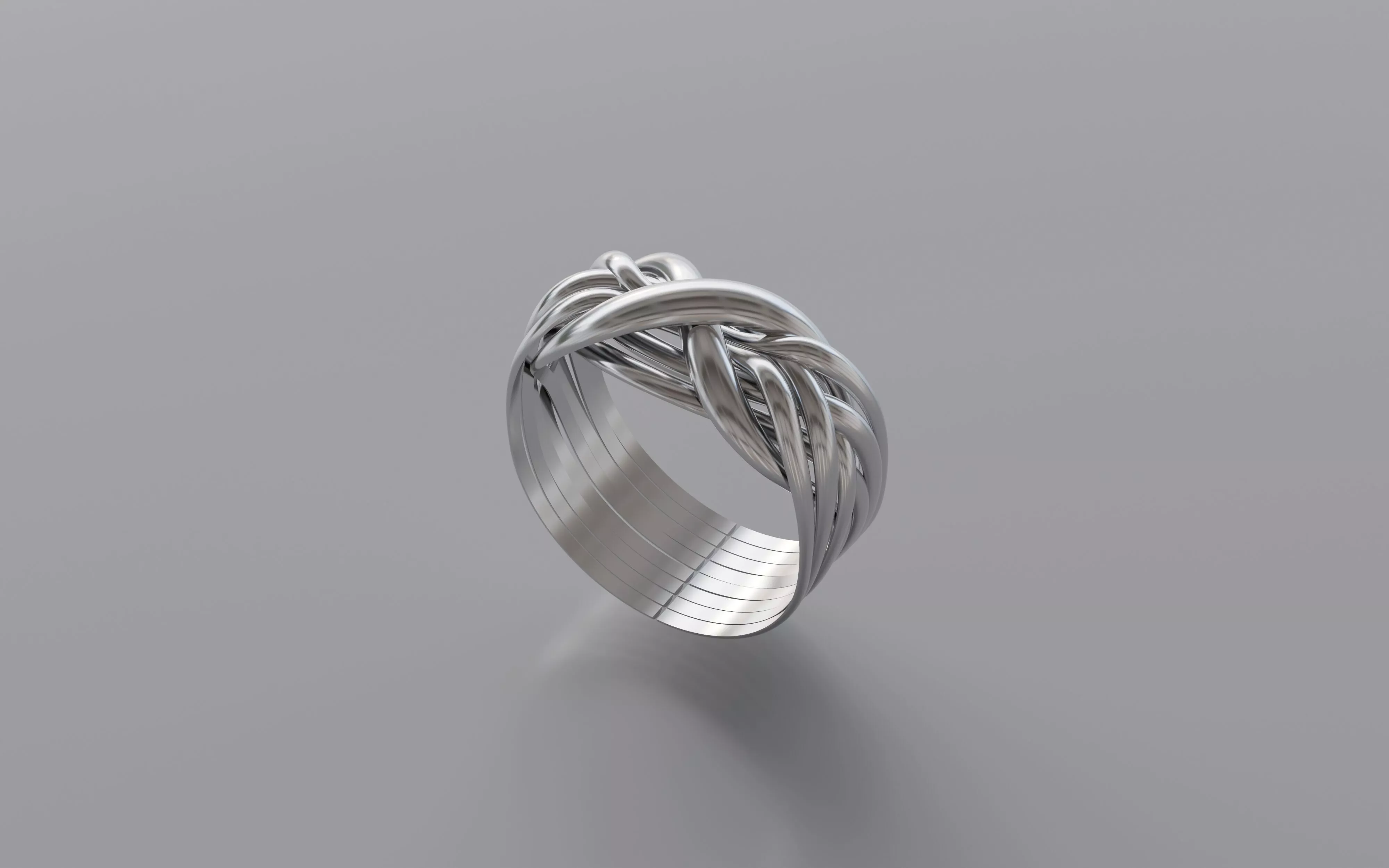 Nexamo Labs - White Gold Ring 3D Model Topology Jewelry Asset 10 3D print model
