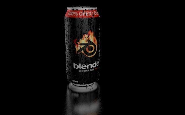 Energy drink Low-poly 3D model_2