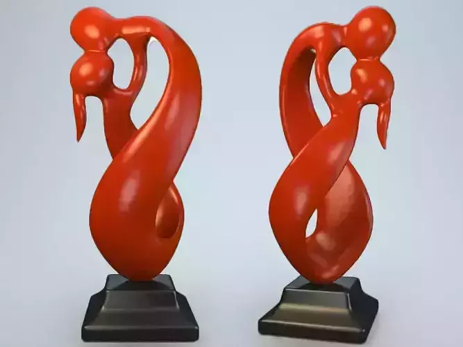 Statuette endless kiss P 3D print model