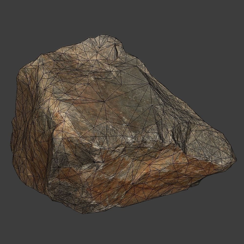 Lily Stone Low-poly 3D model_9