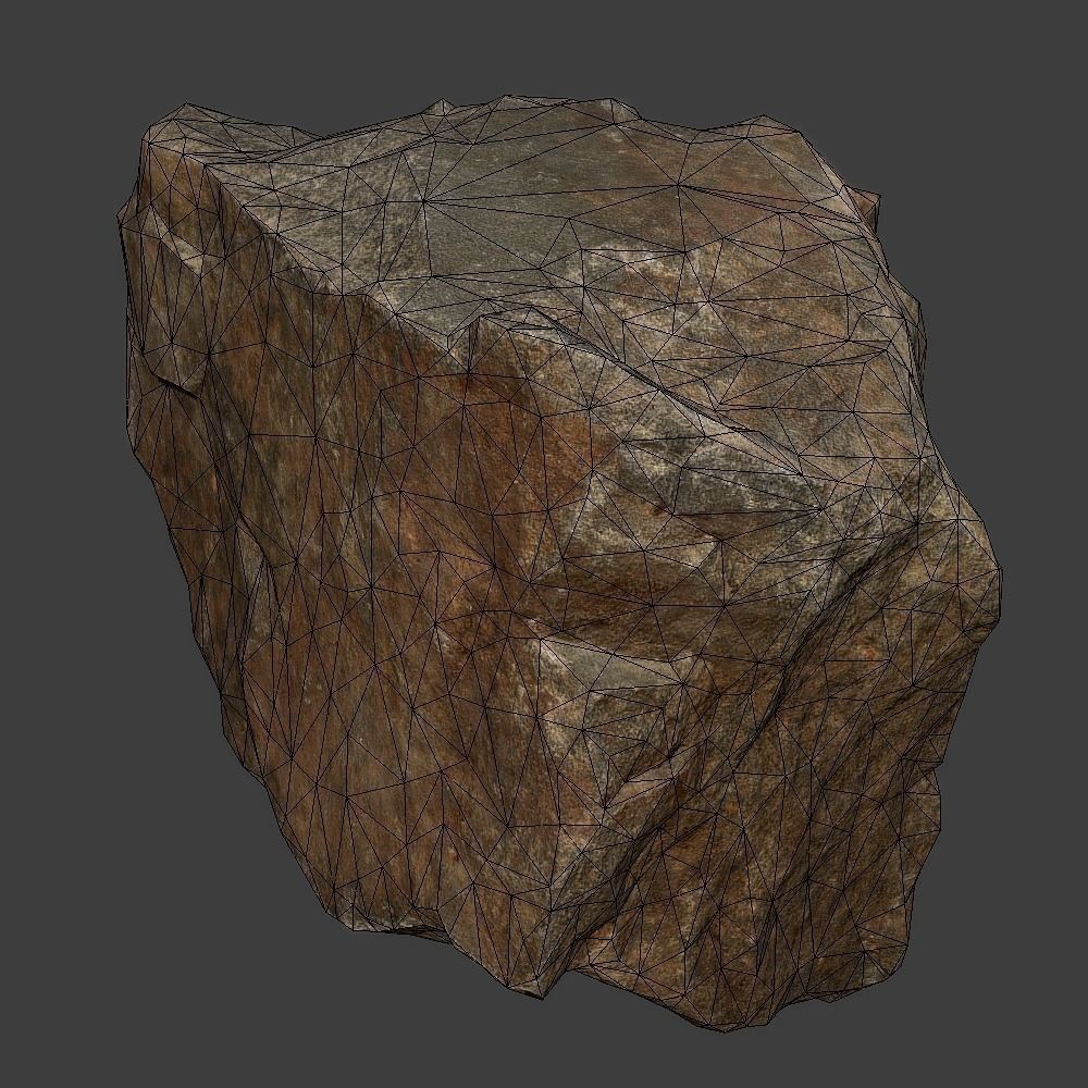 Lily Stone Low-poly 3D model_5