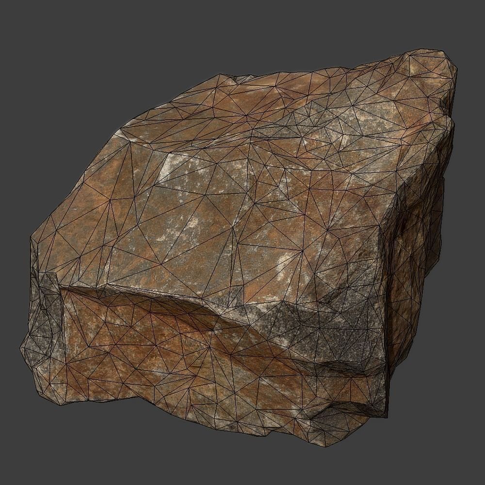 Lily Stone Low-poly 3D model_1