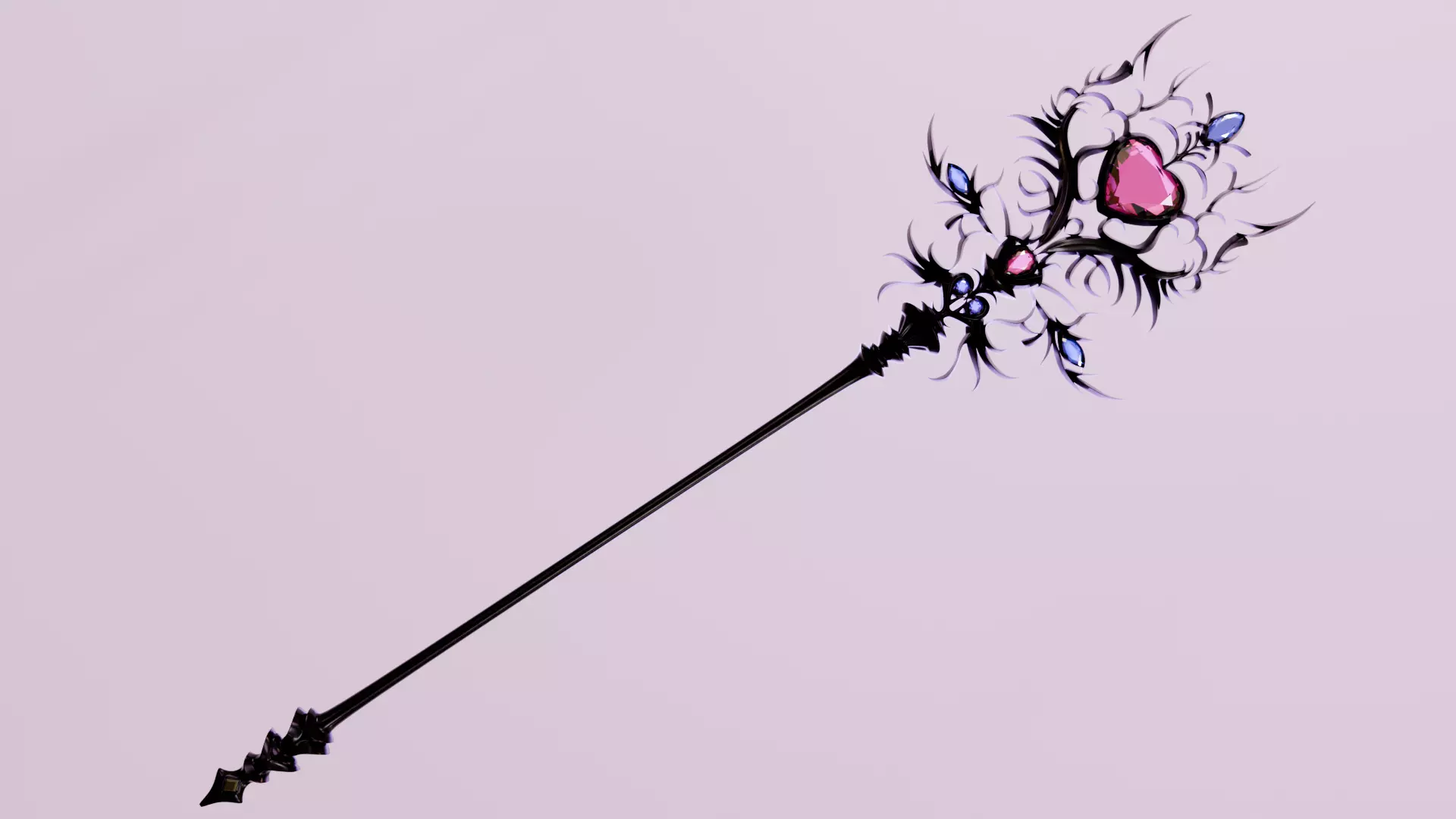 Dark Magic Wand 001 3D model