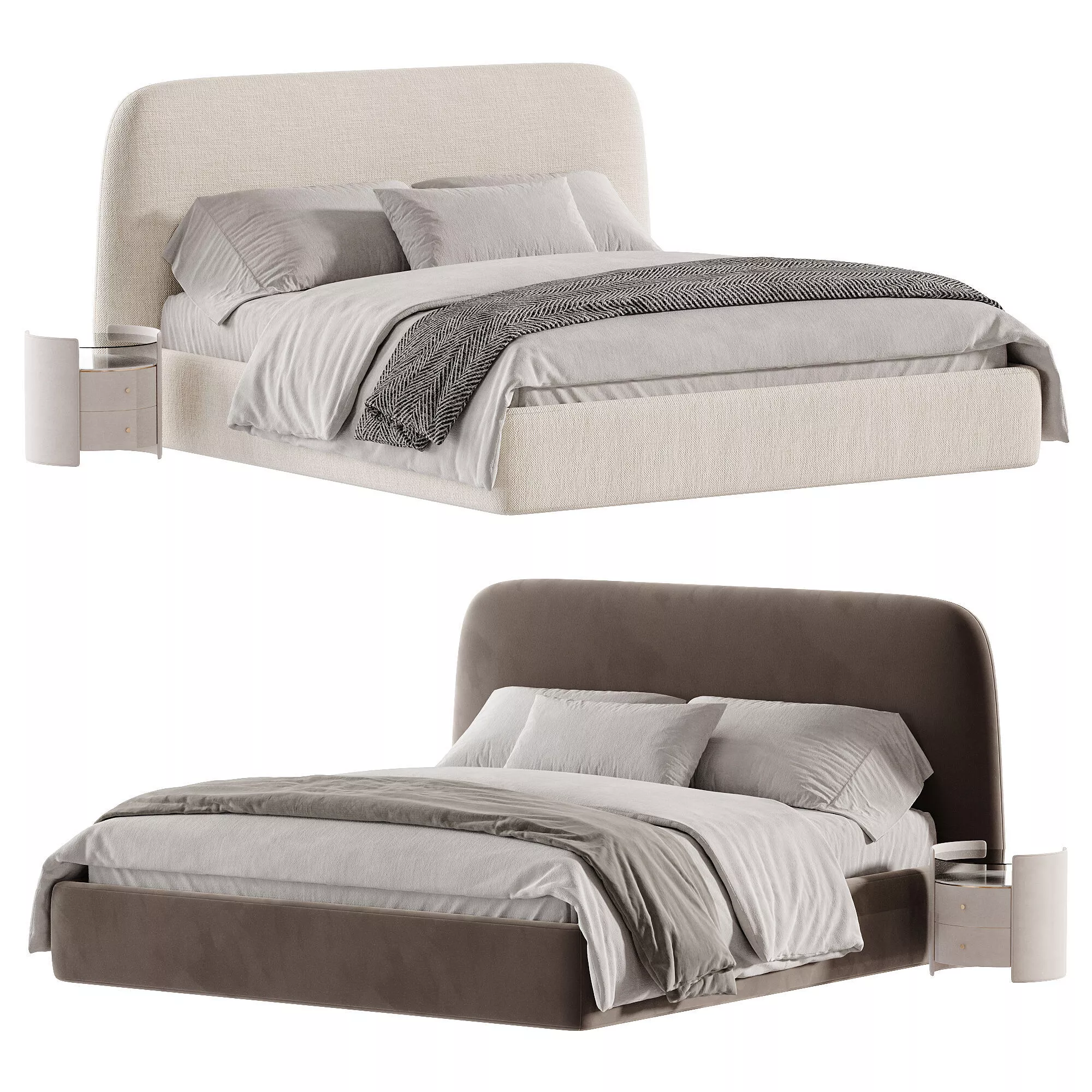 Conor bed with lifting mechanism Low-poly 3D model