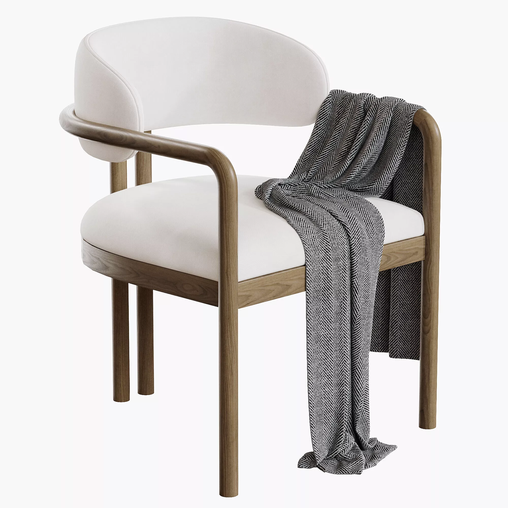 Fowler Dining Chair Low-poly 3D model