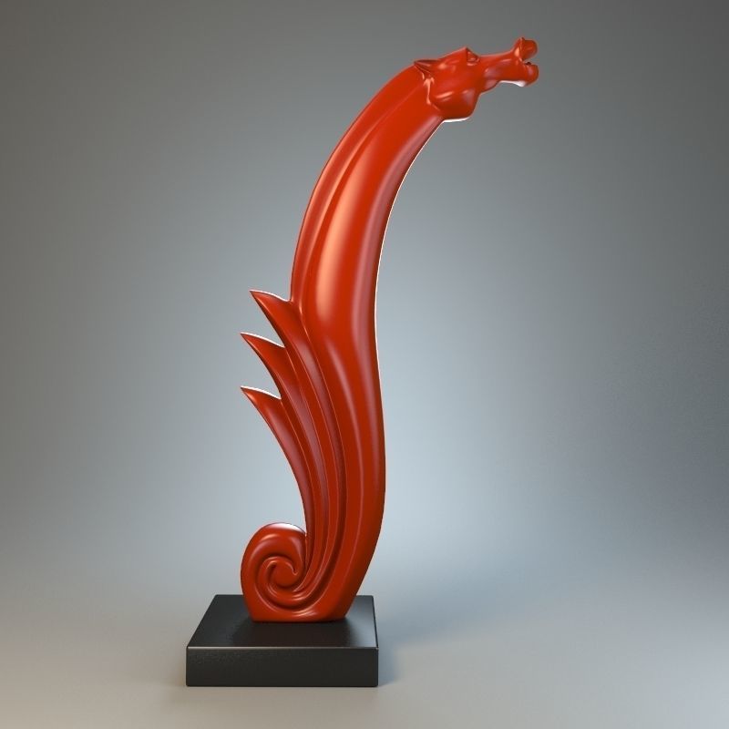 Sea Horse Sculpture P 3D print model_3