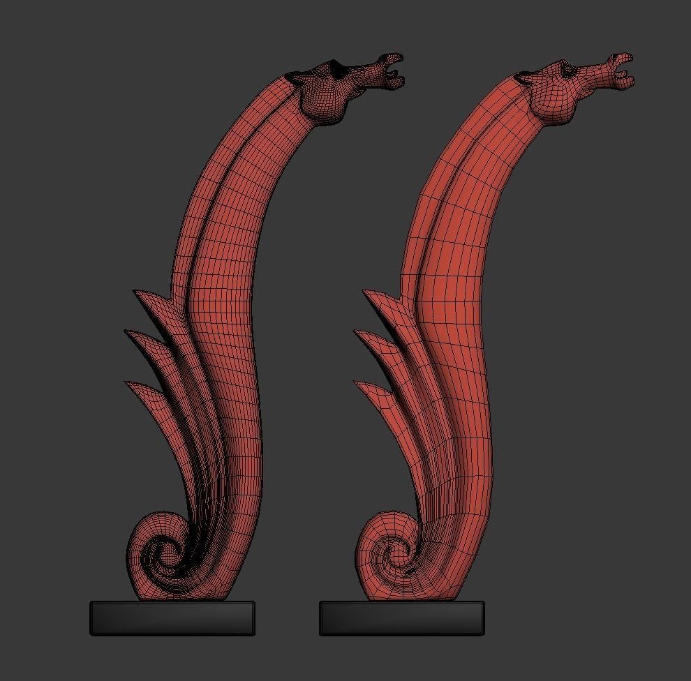 Sea Horse Sculpture 3D model_6