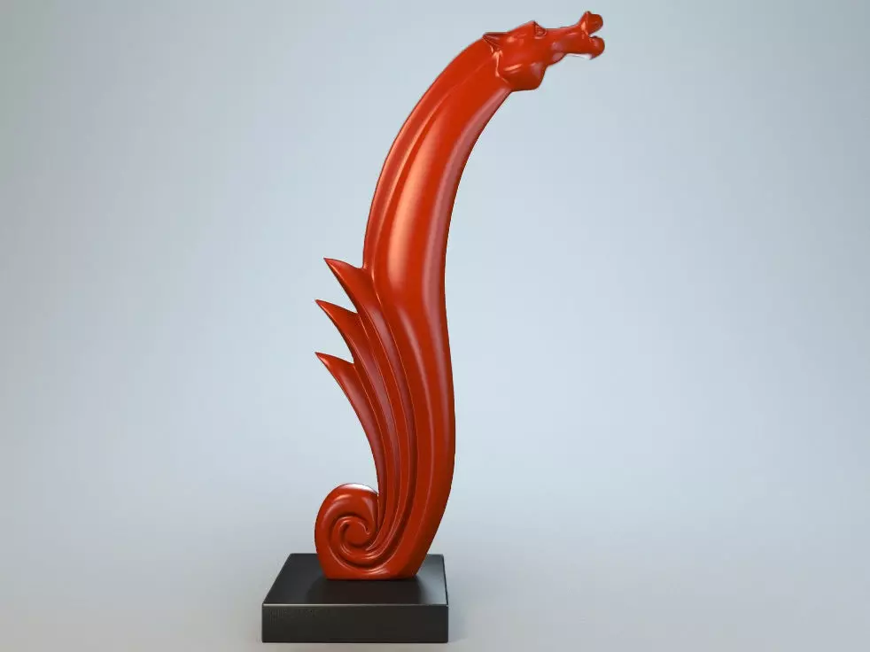 Sea Horse Sculpture 3D model_0