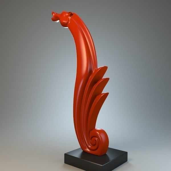 Sea Horse Sculpture 3D model_2