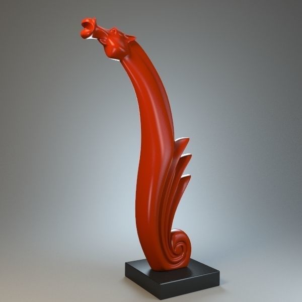 Sea Horse Sculpture 3D model_1