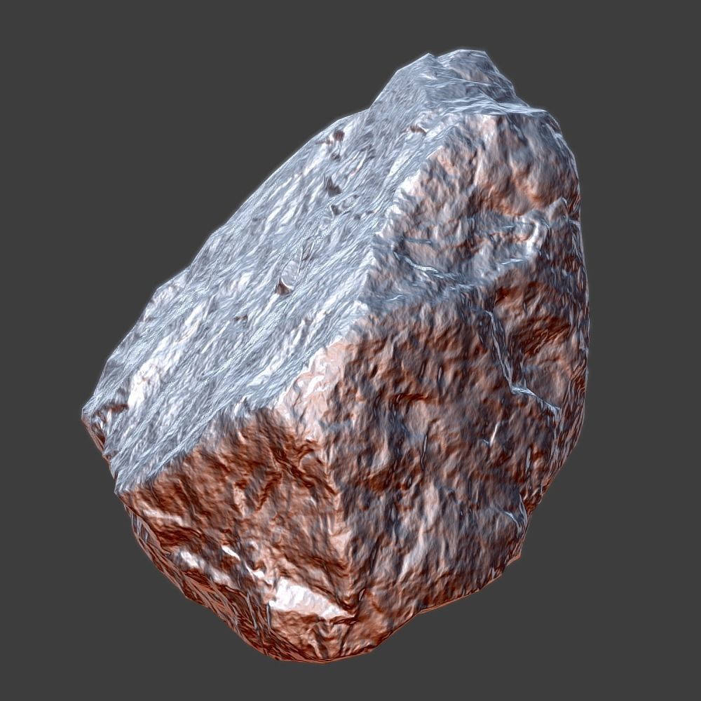 Mona Stone Low-poly 3D model_11