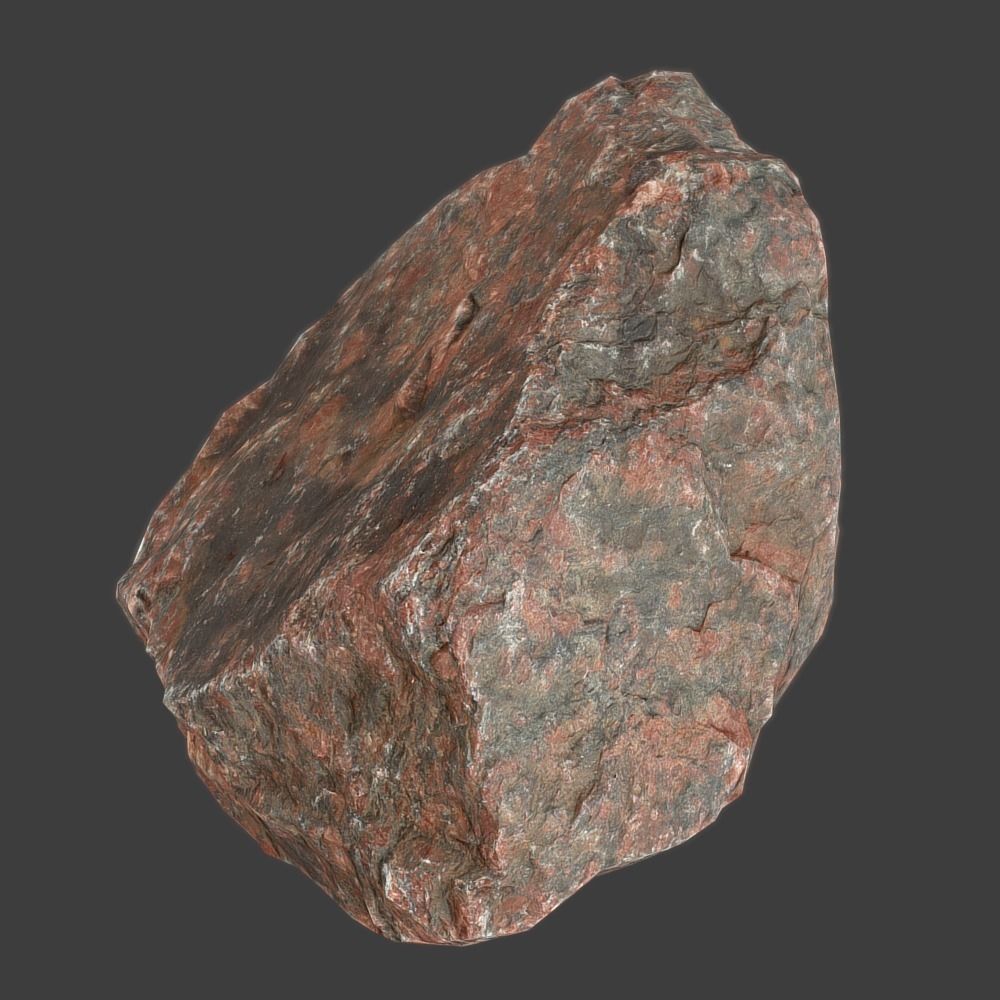 Mona Stone Low-poly 3D model_10