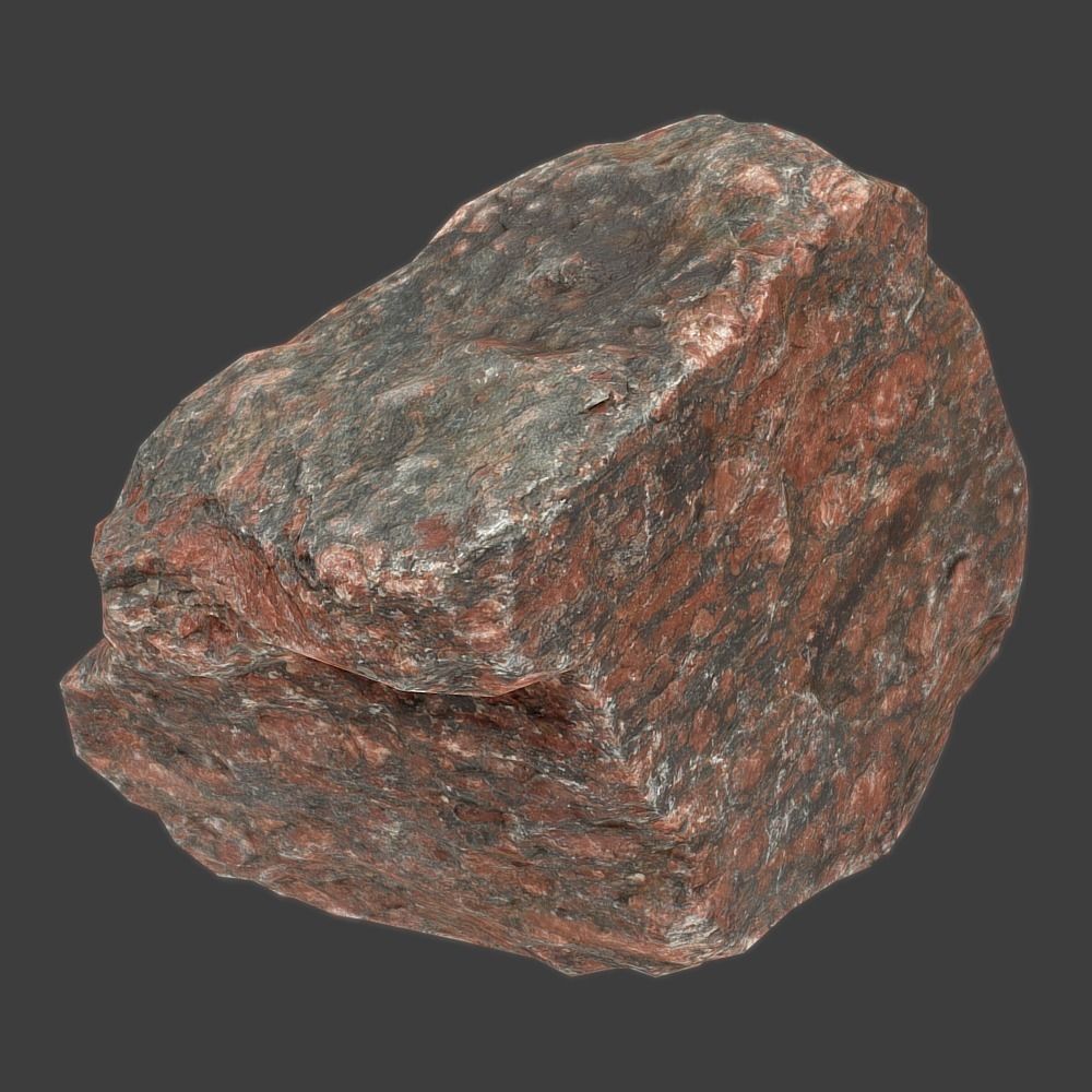 Mona Stone Low-poly 3D model_2