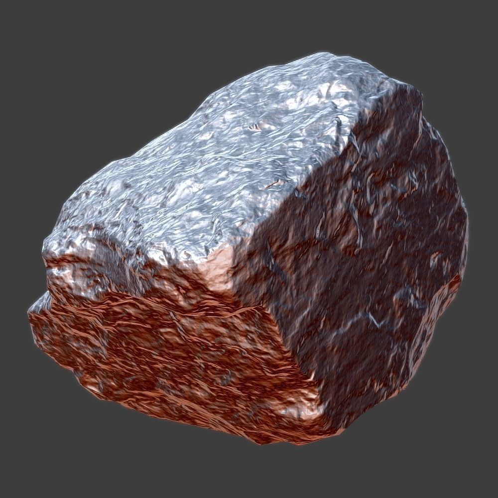 Mona Stone Low-poly 3D model_3