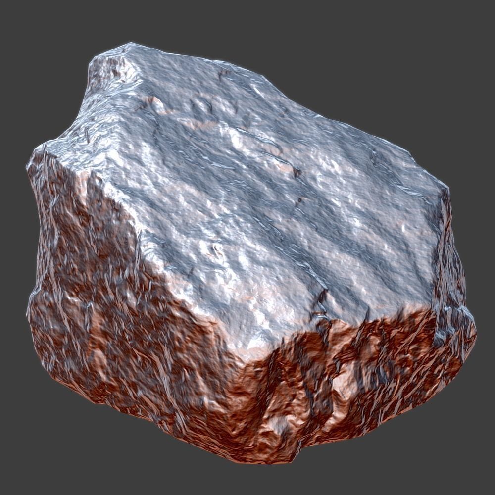 Mona Stone Low-poly 3D model_7