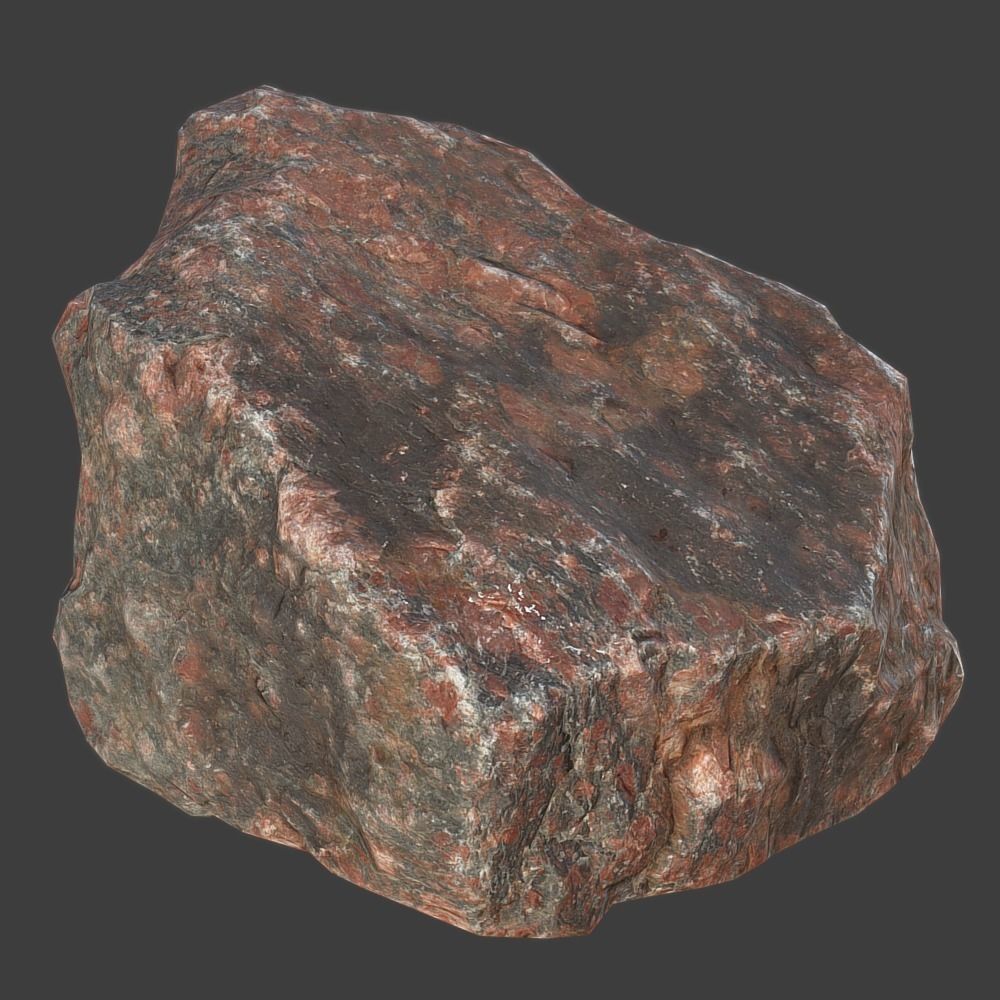 Mona Stone Low-poly 3D model_4