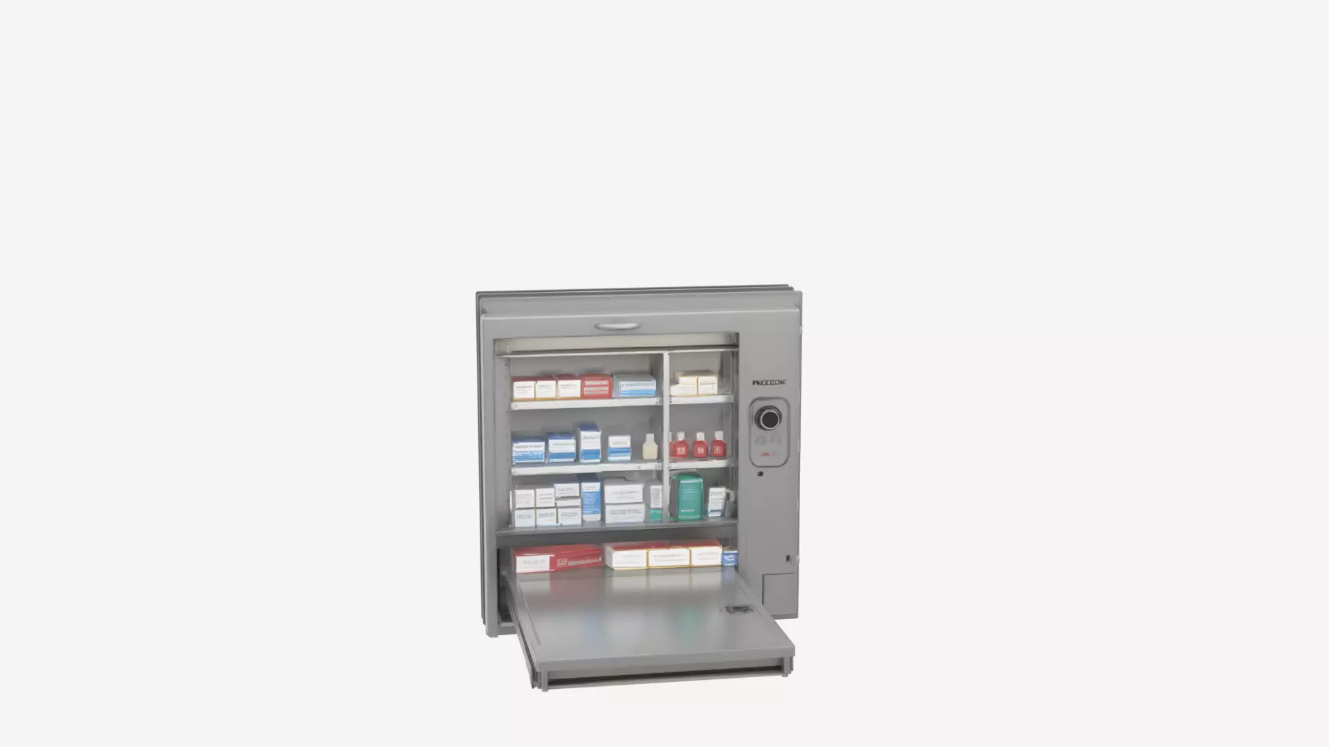 3D Pharmacy Dispensing Window Secure Pass-Through Drawer 3D model