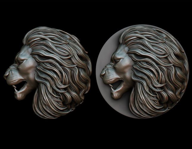 Lion pendant 2 - three versions 3D print model