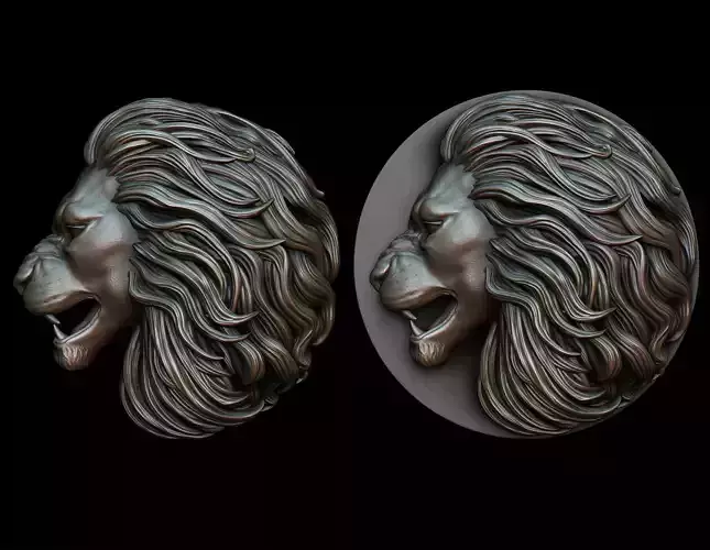 Lion pendant 2 - three versions 3D print model