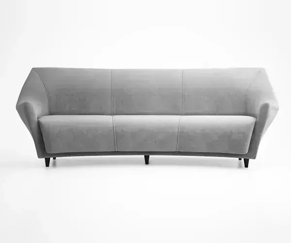 Ico Parisi Curved Back Sofa Manufactured by Ariberto Colombo 3D model