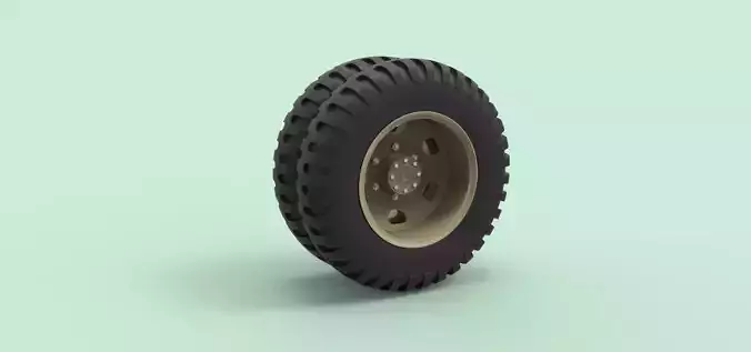 Double wheel from old truck